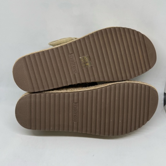 Aetrex Womens Vania Sandal - Leather platform Espadrille Cream Size 7.5-8 US - Picture 12 of 13